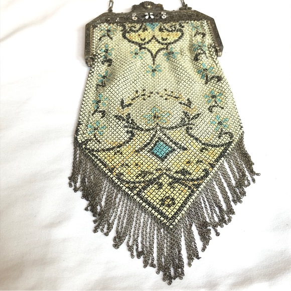 Antique Mandalian Mesh Flapper Purse - Mosaic Design - Picture 14 of 14